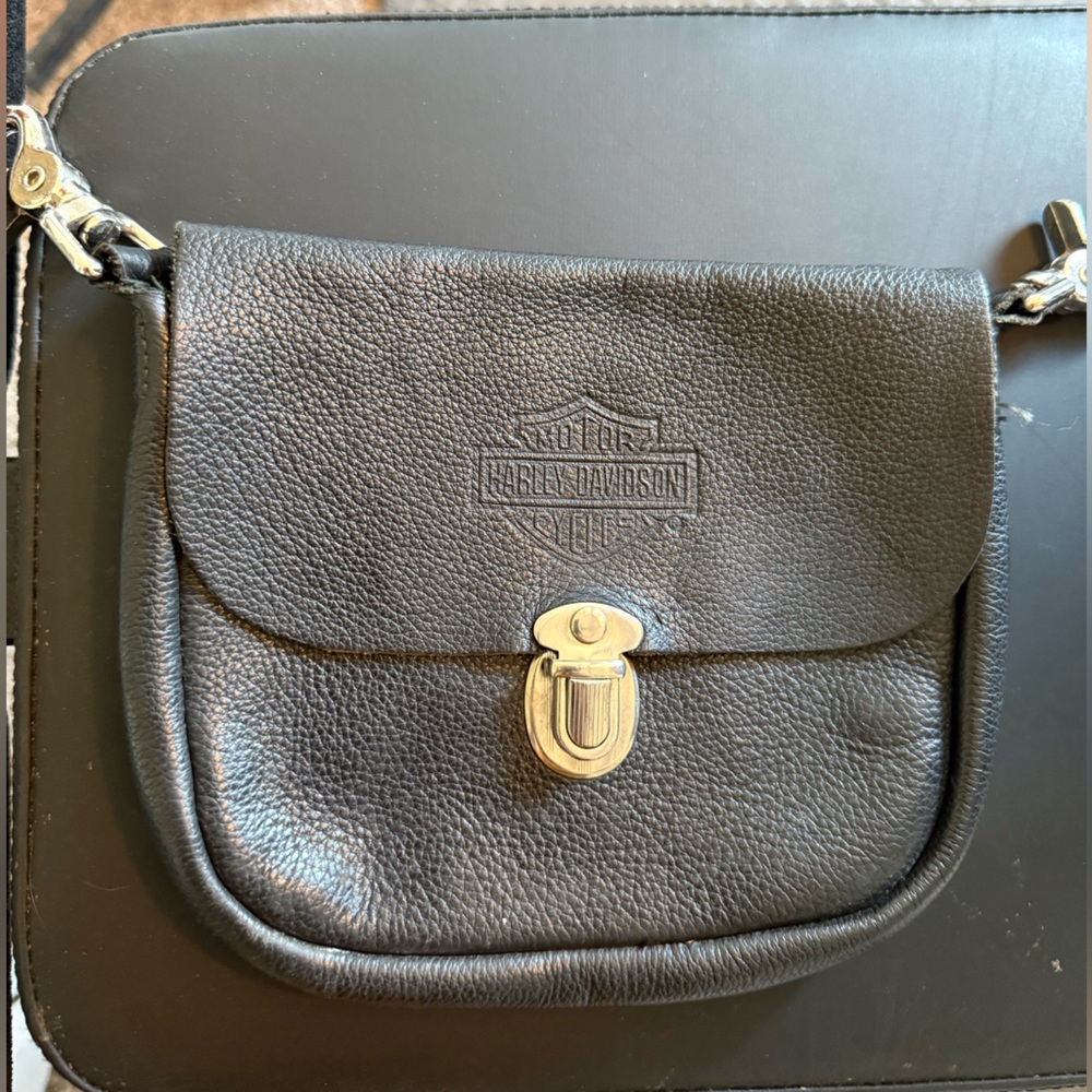 Harley-Davidson Black Leather Belt clip bag